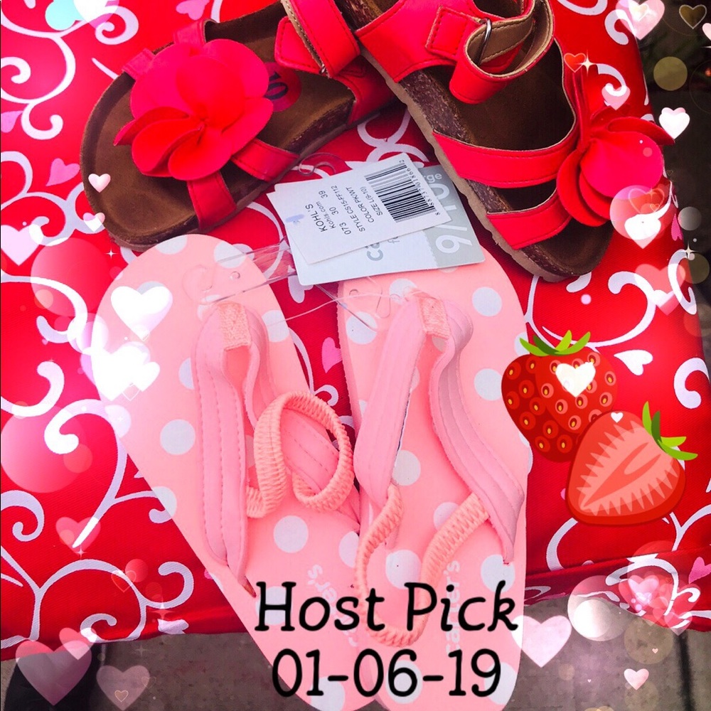 Two pair of little girls sandals